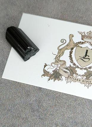 Шерл камінь натуральний. чорний турмалін натуральний 13*8 мм.