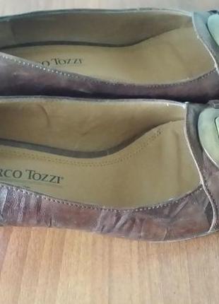 Новые кожаные туфли marco tozzi