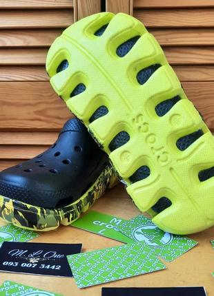 Crocs duet sport clog camo black кляксы клоги песочный камуфляж4 фото