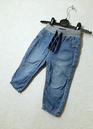Lc waikiki брендовые детские штанишки - джинсы сине-голубые, на мальчика 12-18 месяцев boys denim