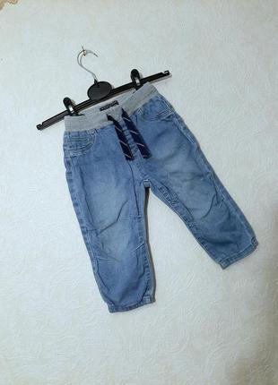 Lc waikiki брендовые детские штанишки - джинсы сине-голубые, на мальчика 12-18 месяцев boys denim3 фото