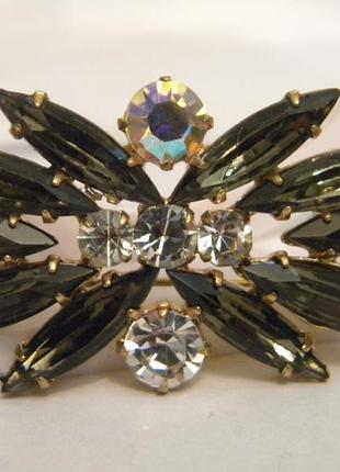 Брошь чешская бижутерия чехословакия яблонекс винтаж №43