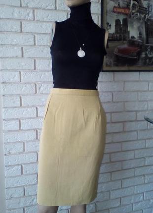 Женская плотная юбка необычного цвета, плотная ткань( котон - бархат)1 фото