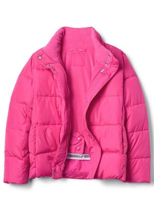 Куртка теплая gap fit  heather puffer  на флисовой подкладке3 фото