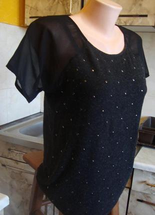 Блузка черно-серая4 фото
