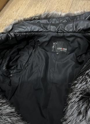 Натуральная кожаная куртка с пищалкой.3 фото