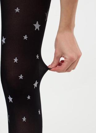 Колготки с люрексом и надписью star tights 60 den giulia2 фото