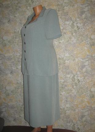 Костюм спідниця + блуза жакет легкий літній в ідеалі2 фото