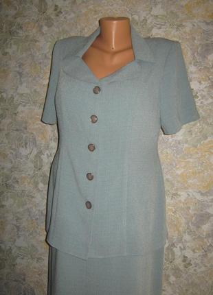 Костюм спідниця + блуза жакет легкий літній в ідеалі4 фото