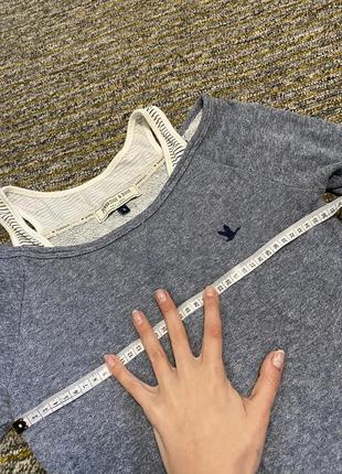Легкий стильный свитер серый с обнаженными площадками xs s6 фото