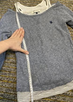 Легкий стильный свитер серый с обнаженными площадками xs s5 фото