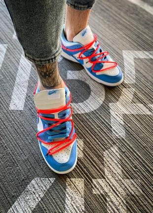 Кроссовки nike dunk low off-white blue new 9