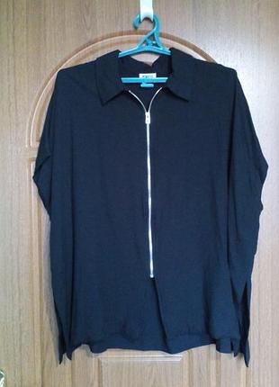 Черная вискозная блуза, мегабатал, от mtwtfuss weekday