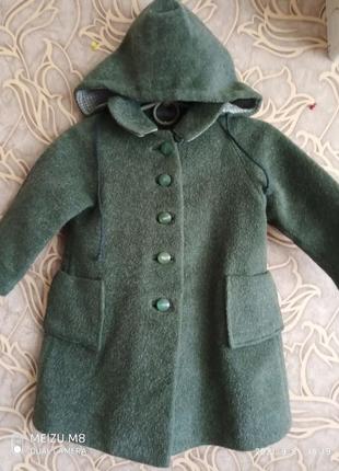 (39) шерстяное пальто для девочки 2/3 года