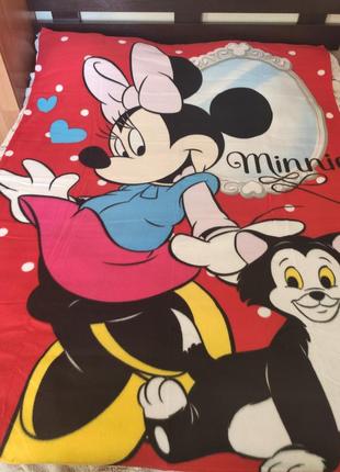 Дитячий плед великий р.150*200см. міні маус minne mouse disney