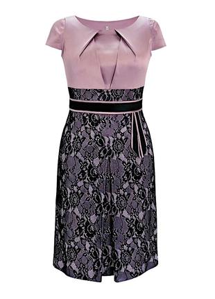 Костюм с платьем ( атласный сатин и кружевное трикотажное полотно)