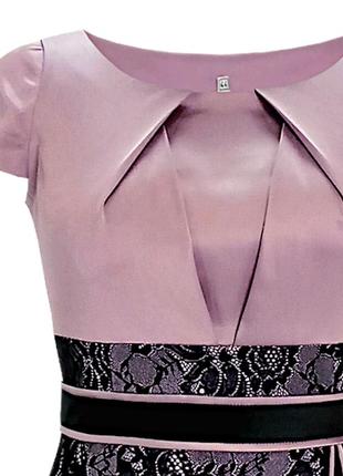 Костюм с платьем ( атласный сатин и кружевное трикотажное полотно)