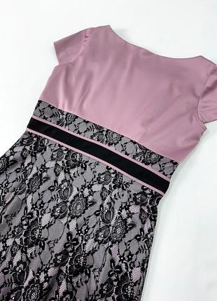 Костюм с платьем ( атласный сатин и кружевное трикотажное полотно)