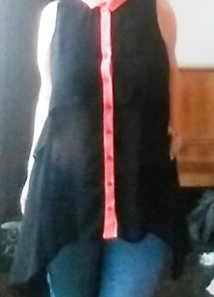 Блуза-туника с открытой спиной большого размера2 фото