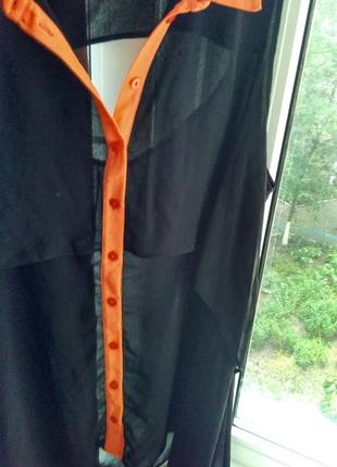 Блуза-туника с открытой спиной большого размера4 фото