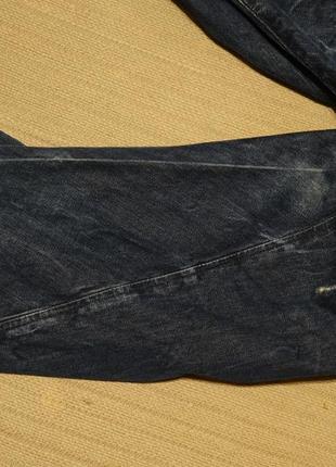Великолепные фирменные темно-синие джинсы с анатомическим кроем g-star raw  голландия 32/349 фото