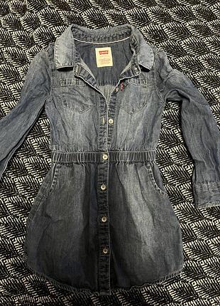 Джинсове плаття levi’s 2-3 р, 92-98 р, довжина 50, ширина 27