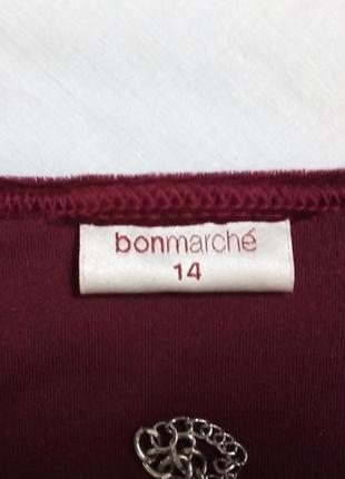 Бархатная велюровая блуза туника цвета марсал bonmarche5 фото