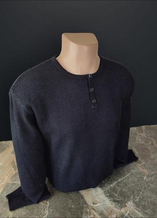 Мужской темно-синий джемпер |  мужской свитер турция  |  свитер большого размера