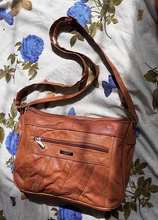 Шкіряна сумочка через плече lorenz.  кожаная сумка