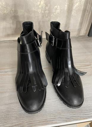 Челси ботинки кожа черные 59 gray6 фото