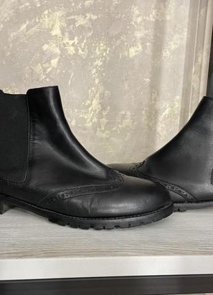 Челси ботинки кожа черные 59 gray5 фото