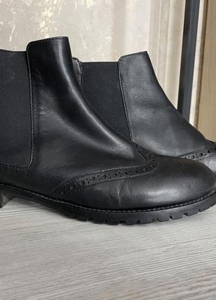 Челси ботинки кожа черные 59 gray1 фото