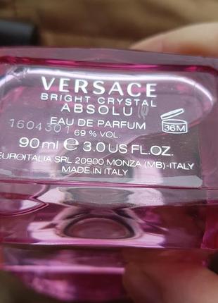 Versace bright crystal absolu parfum 1ml оригинал.3 фото