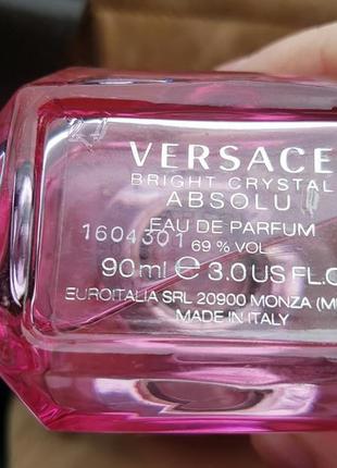 Versace bright crystal absolu parfum 1ml оригинал.2 фото