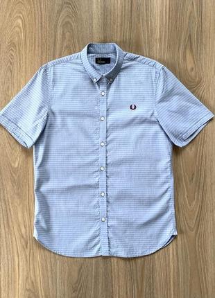 Мужская классическая рубашка с коротким рукавом fred perry