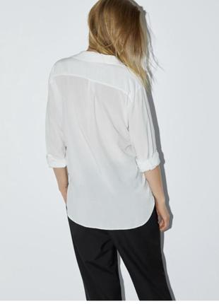 Рубашка zara с двумя накладными карманами2 фото