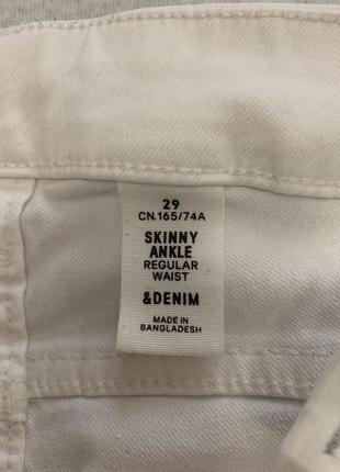 Белые женские джинсы скинни denim размер 295 фото