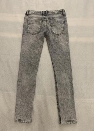 Подростковые серые варенки джинсы скинни here & there denim размер на возраст 10 лет, рост 140см
