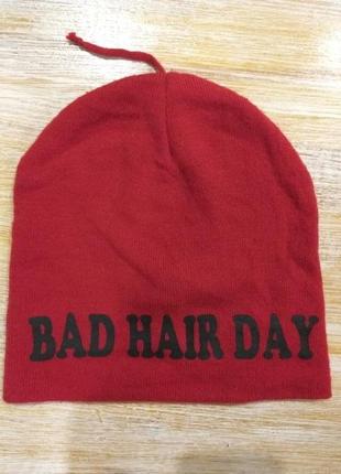 Тепла шапка bad hair day унісекс4 фото