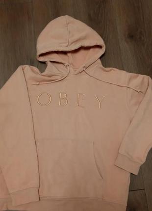 Рожевий худі obey