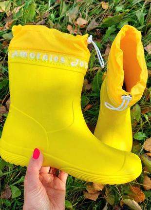 Легкі, м'які, ідеальні на дощову погоду! яскраві чобітки з антибактеріальними устілками з мякого ева