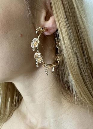 Серьги кольца под zara 2