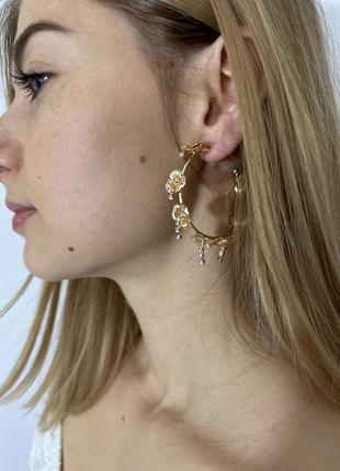 Серьги кольца под zara 3