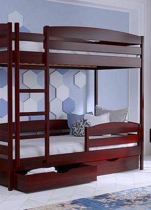 Двухъярусная кровать дует плюс 80х190 104 масив 2л25