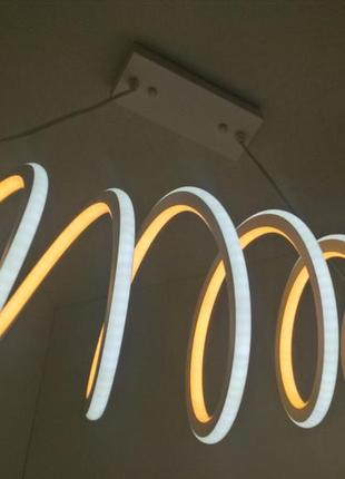 Світлодіодна стельова led люстра 9815 білий 40-150х27х60 см.