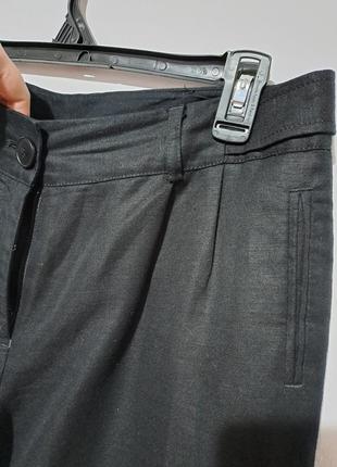 Лен котон 100% натуральные фирменные льняные штаны с защипами качество3 фото