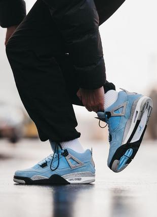 Кроссовки nike air jordan 4 university blue2 фото