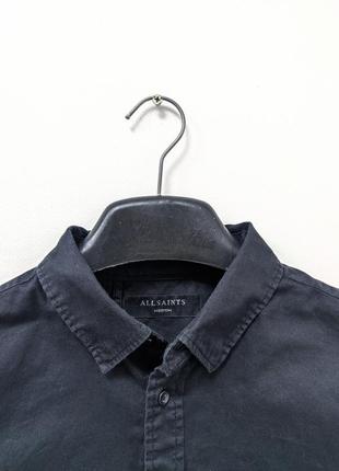 Allsaints черная рубашка с длинным рукавом3 фото