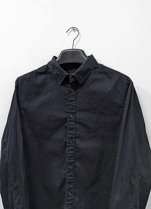 Allsaints черная рубашка с длинным рукавом