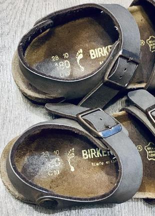 Босоніжки сандалі анатомічні зі шкіряною устілкою (унісекс) birkenstock (германія)3 фото